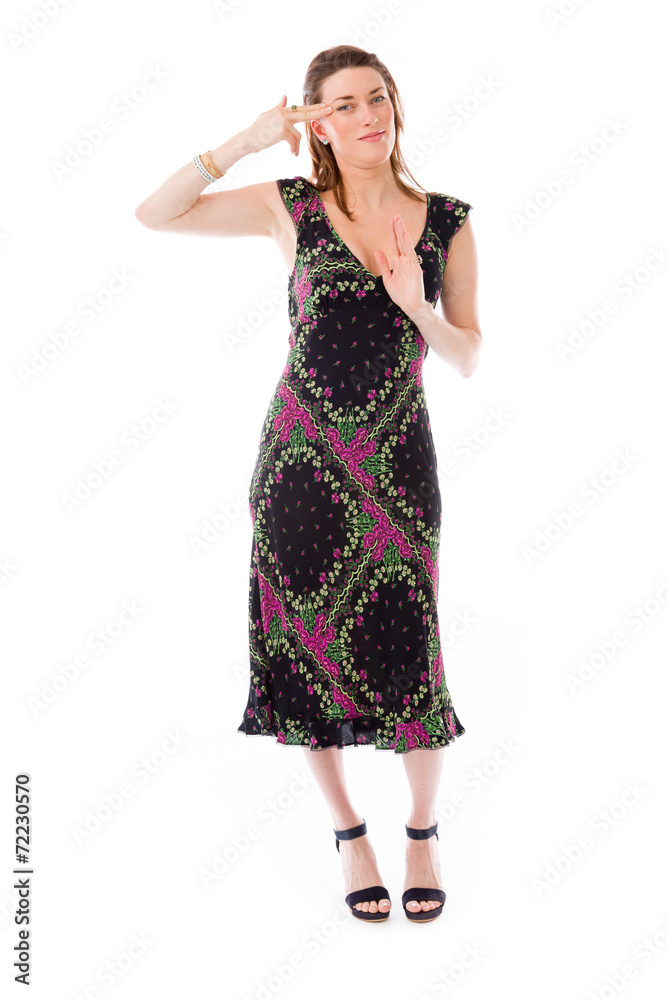 model isolated on plain background hand gesture framing focusing model isolated on plain background hand gesture framing focusing
