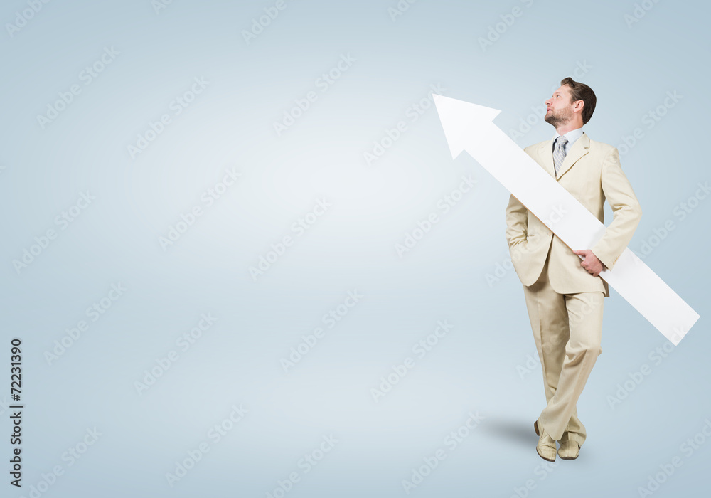 Businessman with arrow