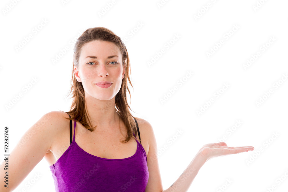 model presenting showcasing with hand