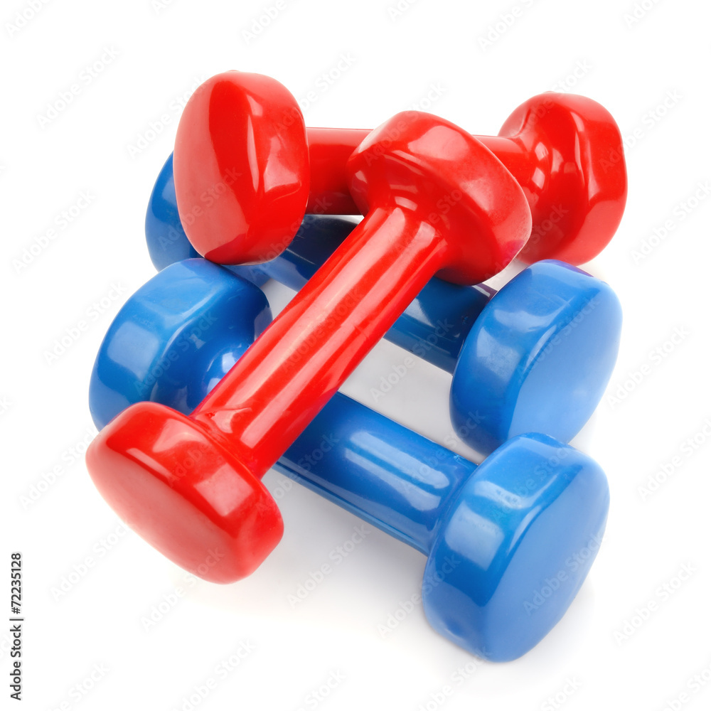 dumbbells isolated on white background dumbbells isolated on white background
