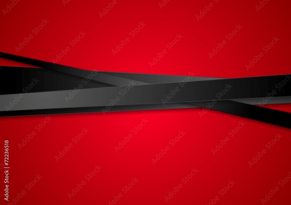 Black stripes on red background Stock Vector | Adobe Stock