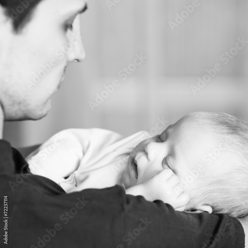 Father with baby photo