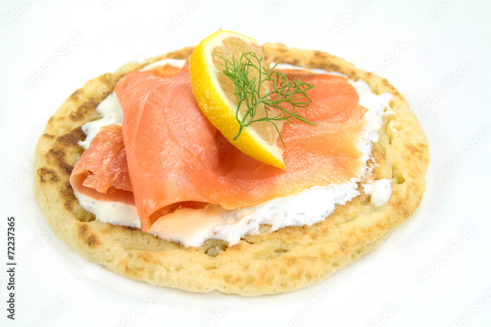 blinis et saumon