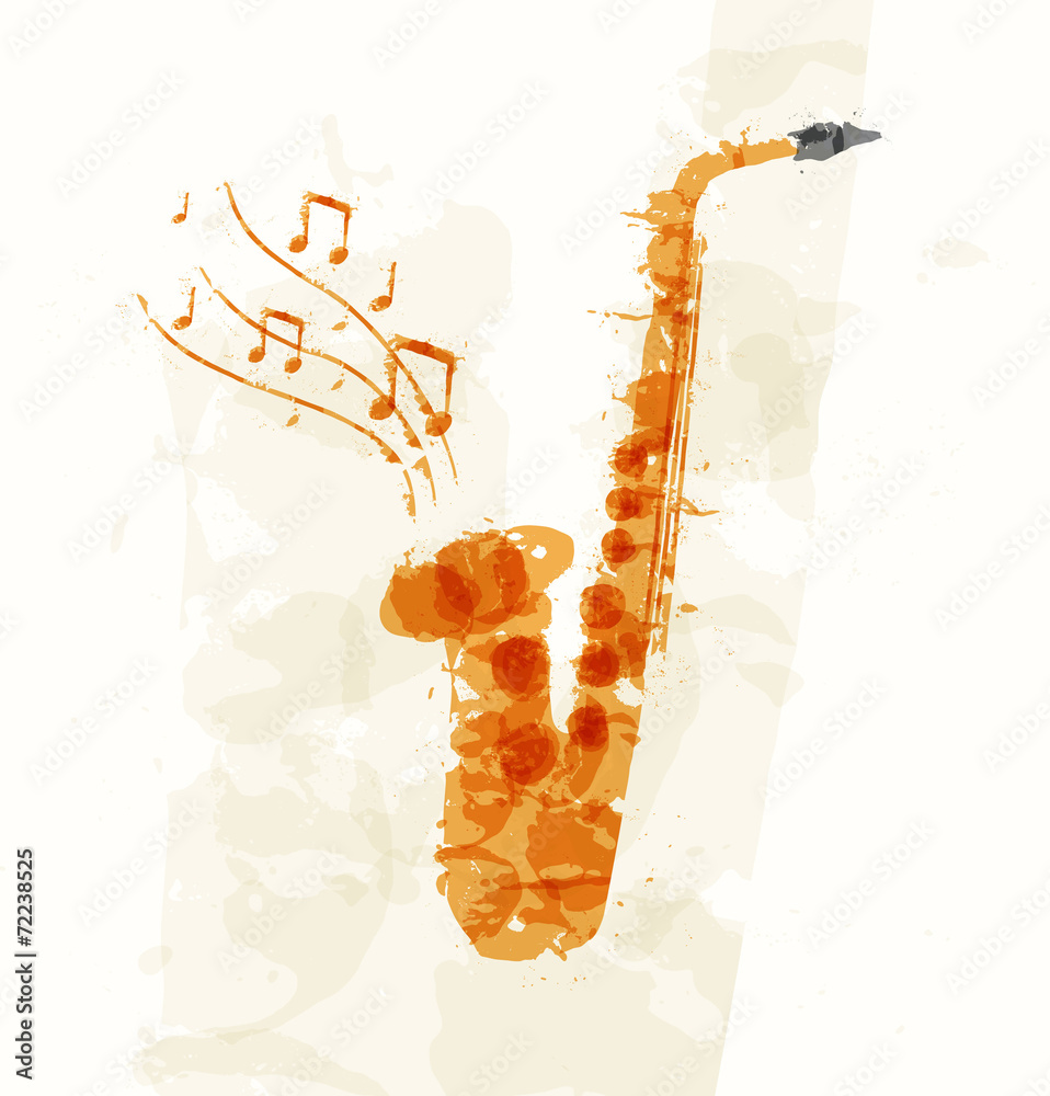 Fototapeta premium Abstract image of a saxophone