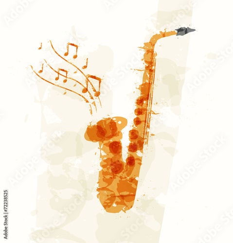 Abstract image of a saxophone