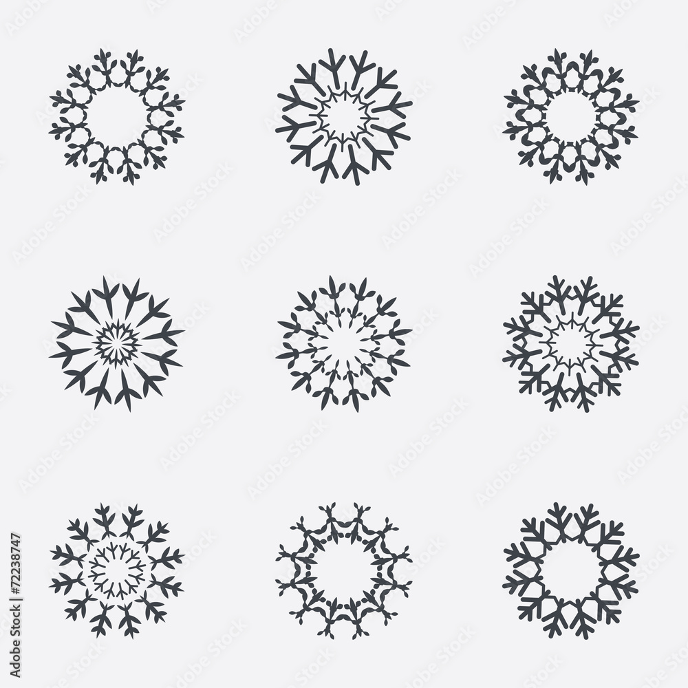 Snowflake artistic sign icon. Air conditioning. Snowflake artistic sign icon. Air conditioning.