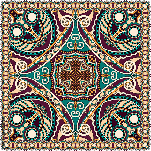 Traditional ornamental floral paisley bandanna