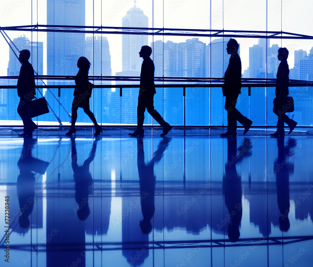 Business People Commuter Walking Office Concepts Business People Commuter Walking Office Concepts