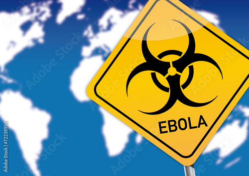 Achtung Ebola, blauer Himmel