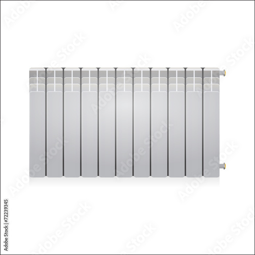 Vector illustration of gray radiator