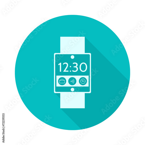 Flat vector icon for smart watch