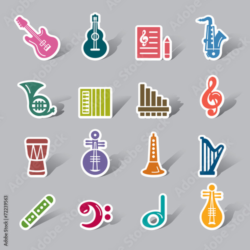 Music Color Icon Label