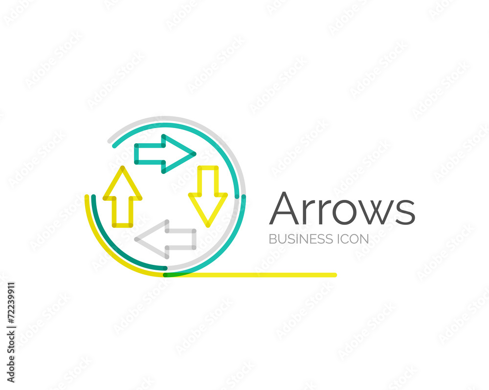 Line minimal design logo arrows Line minimal design logo arrows