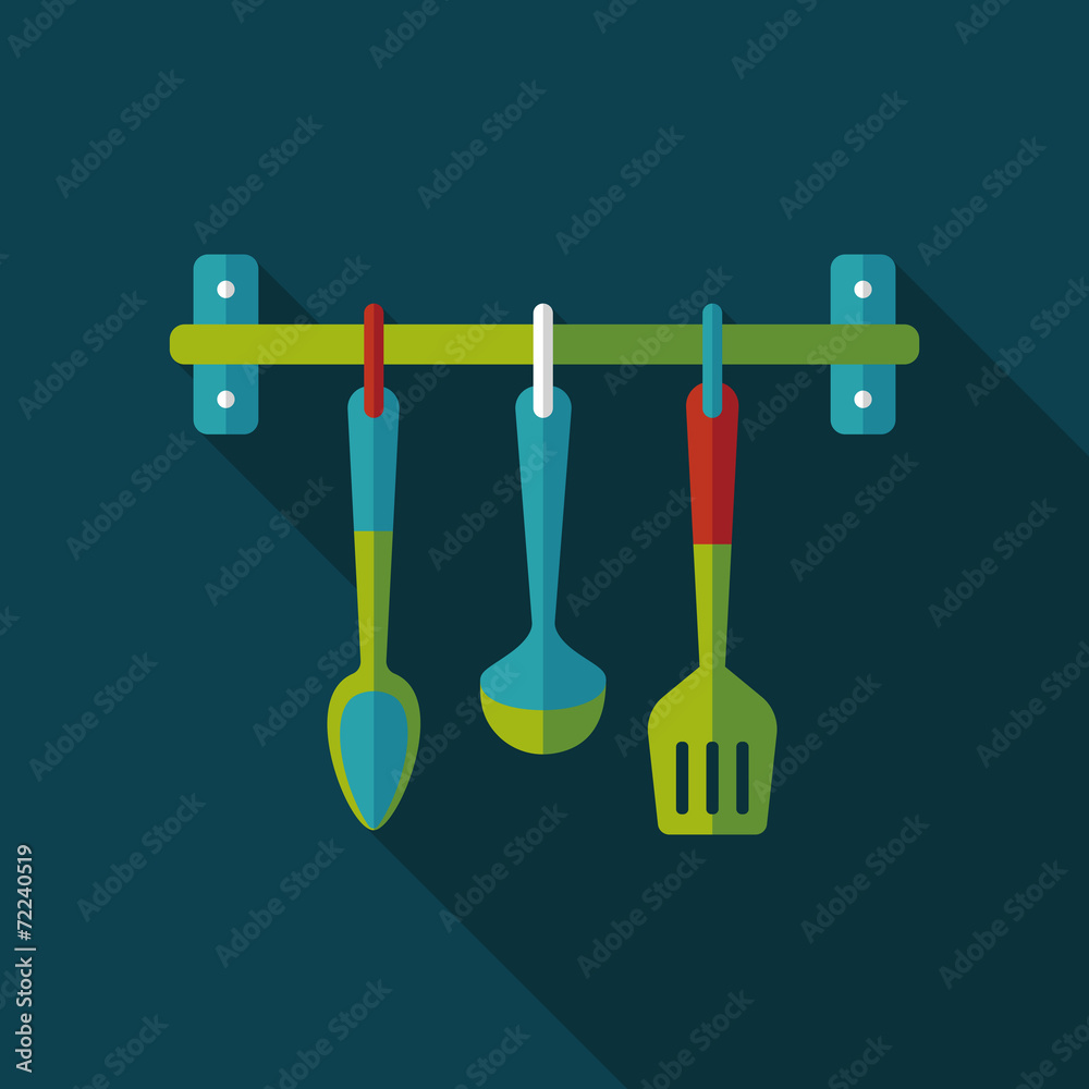 kitchenware rolling pin flat icon with long shadow,eps10 kitchenware rolling pin flat icon with long shadow,eps10