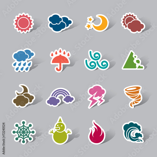 Weather Color Icon Label