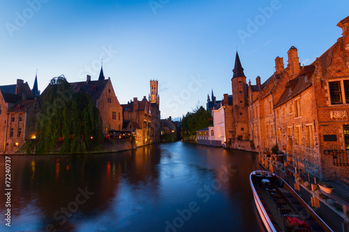 night scene of Brugge