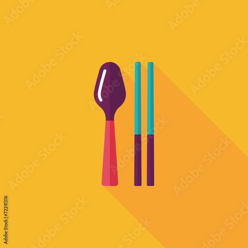 tableware flat icon with long shadow,eps10