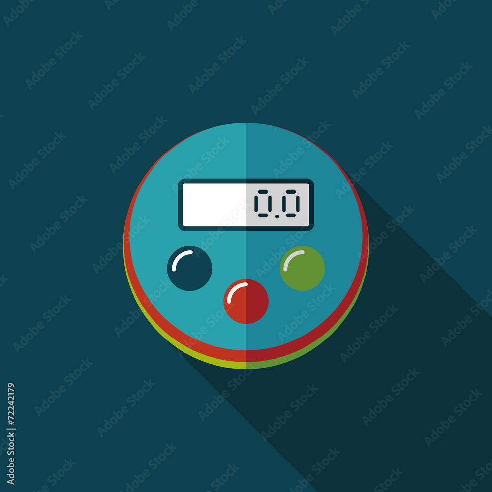 kitchenware timer flat icon with long shadow,eps10 kitchenware timer flat icon with long shadow,eps10