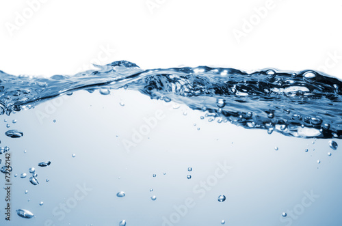 transparentes Wasser vor weissem Hintergrund.