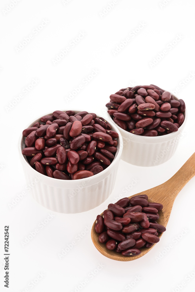 Red beans kidney isolated on white background Red beans kidney isolated on white background