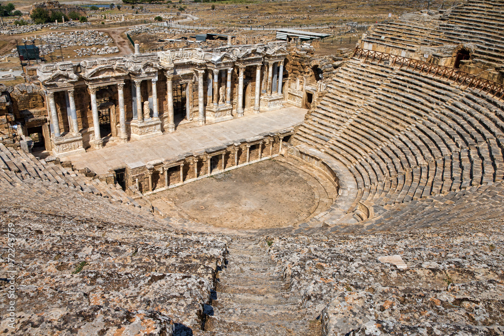 theater in ancient Hierapolis, Turkey