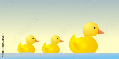 Mamá pato y sus patitos