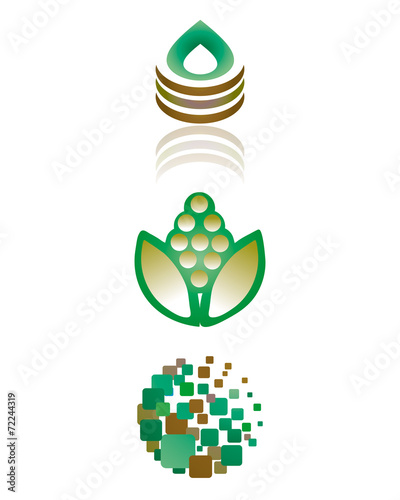 green bio icons