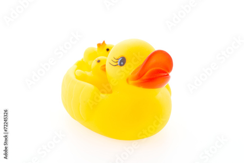 Duck toy isolated on white background