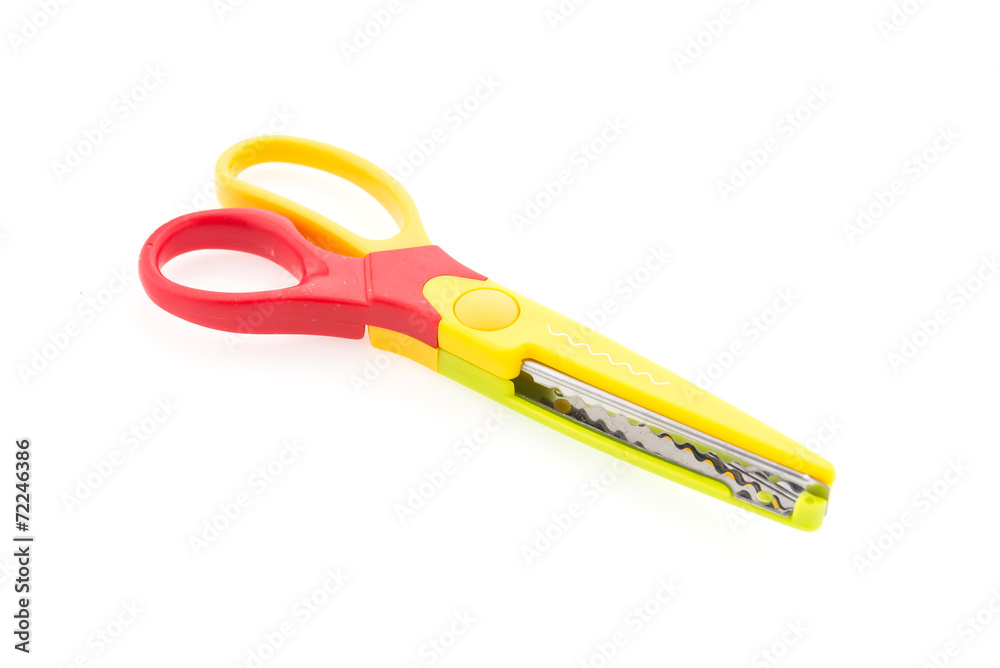 Zigzag scissor isolated on white background Zigzag scissor isolated on white background