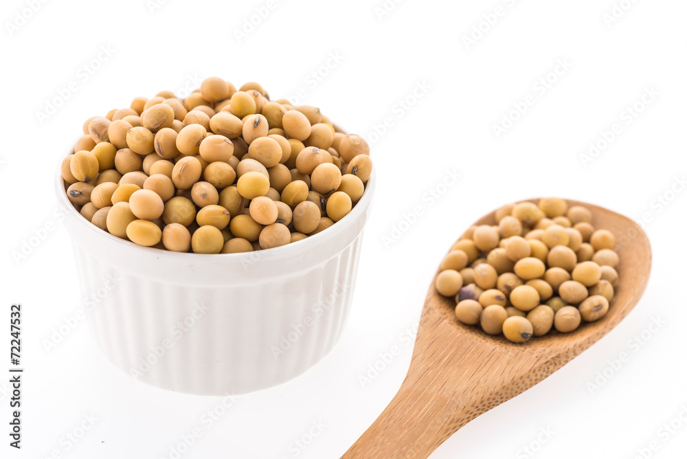 Soybean isolated on white background Soybean isolated on white background