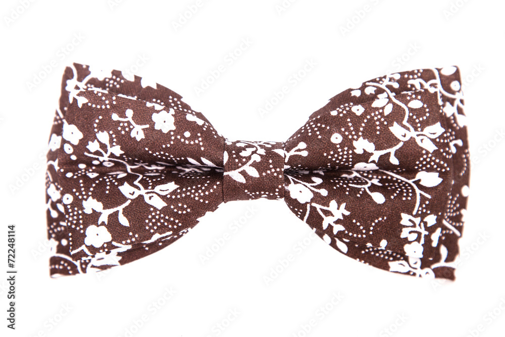 bow tie brown with white flowers bow tie brown with white flowers