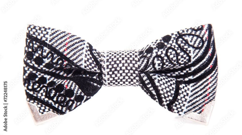 bow tie with a black and white pattern bow tie with a black and white pattern