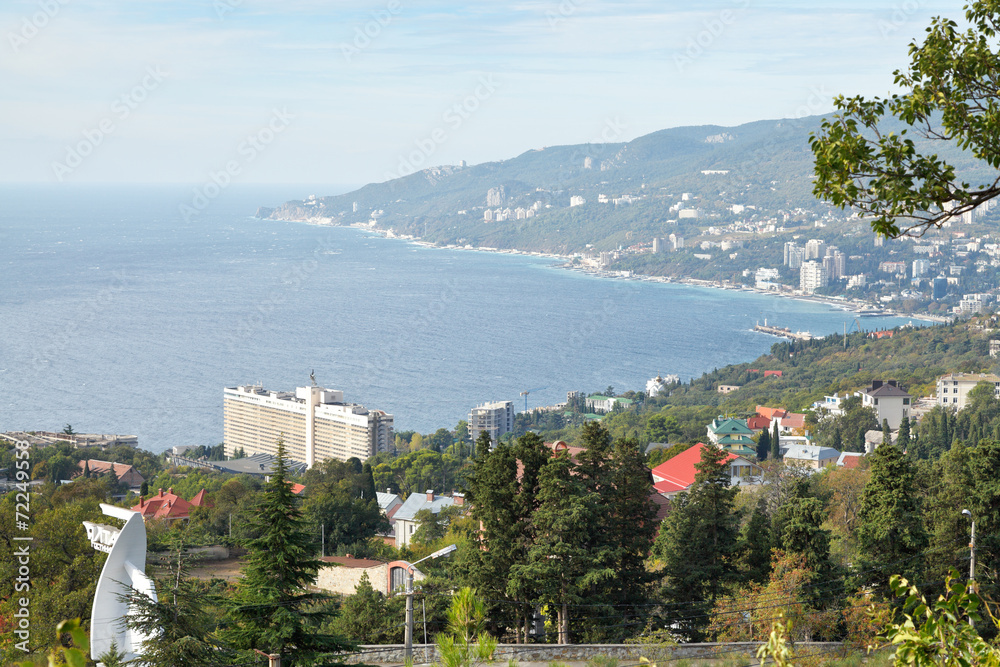 View of Yalta city from Massandra district