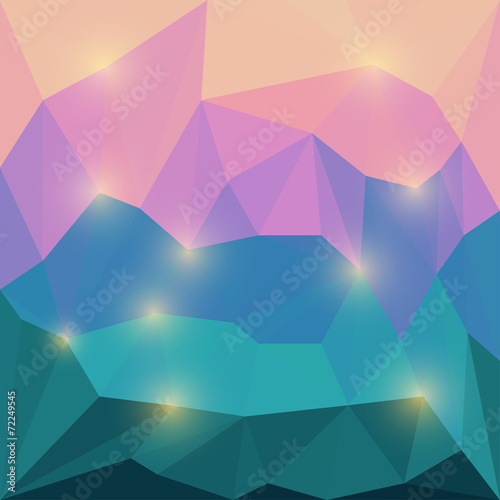 Blended shining abstract geometric polygonal background