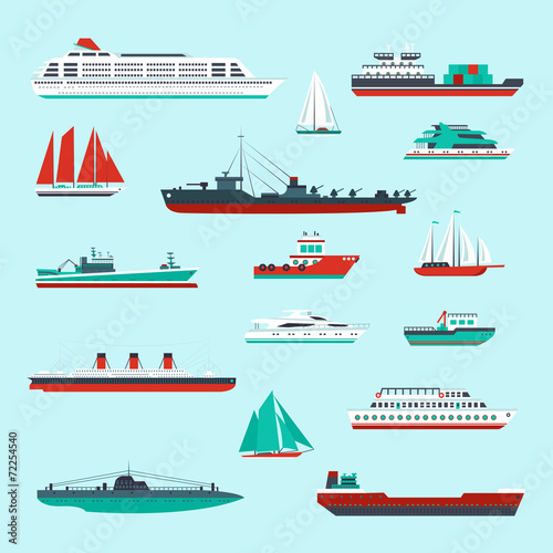Ships and boats set