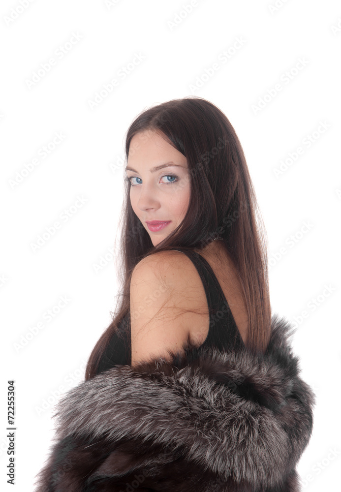 girl takes off his coat