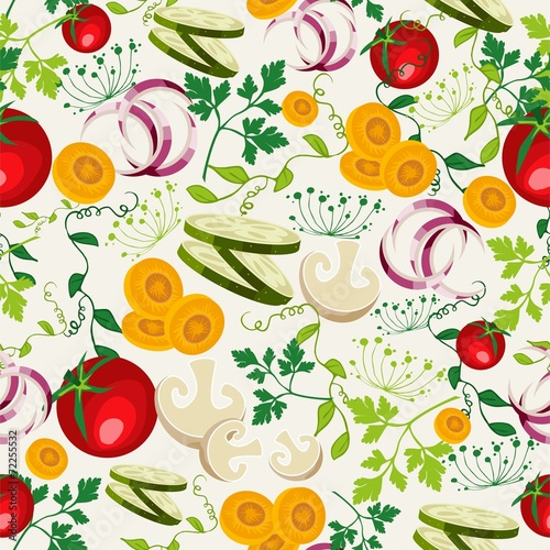 Dekoracja na wymiar  vegetarian-food-pattern-background