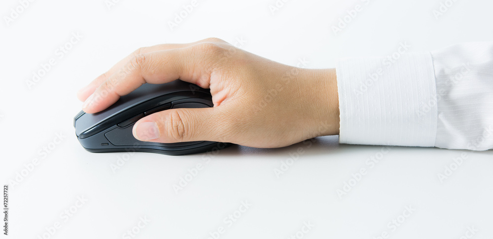 hand holding computer wireless mouse isolated hand holding computer wireless mouse isolated