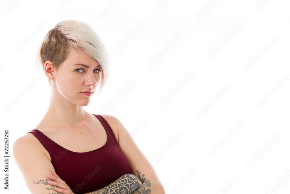 model isolated on plain background upset angry worried model isolated on plain background upset angry worried