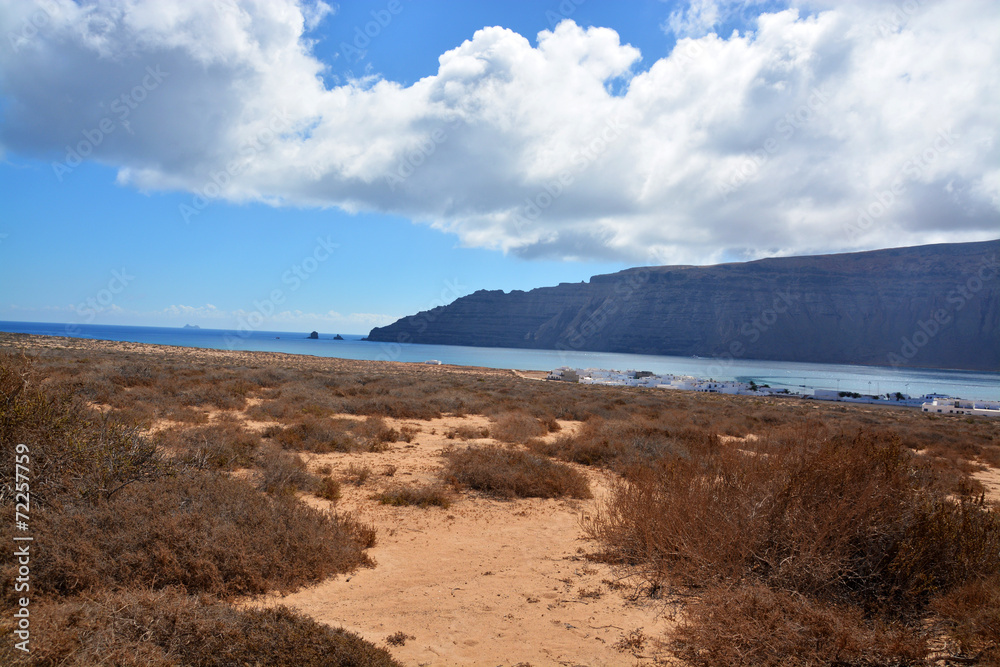 Camino paisajístico en Isla Graciosa
( Lanzarote)