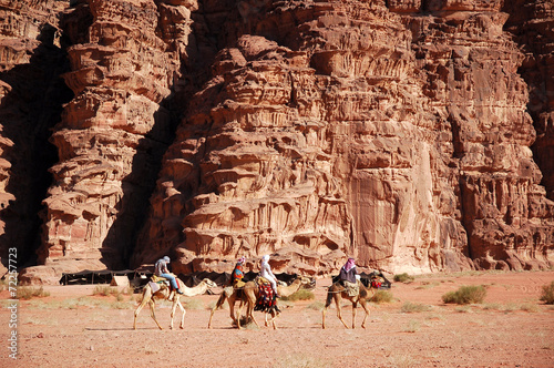 Wadi Rum camel safari, Jordan.