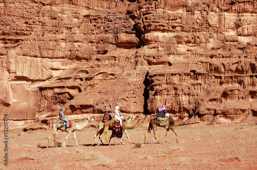 Wadi Rum camel safari, Jordan. © leospek