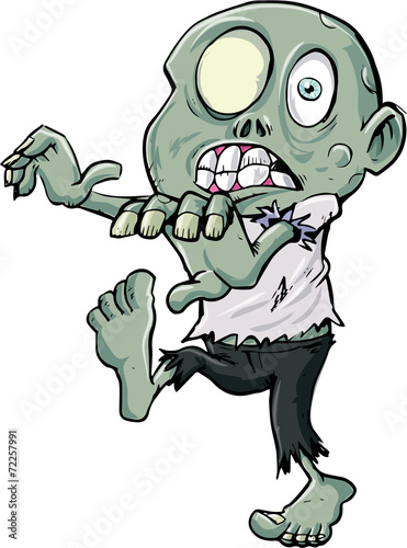 Cartoon zombie stalking