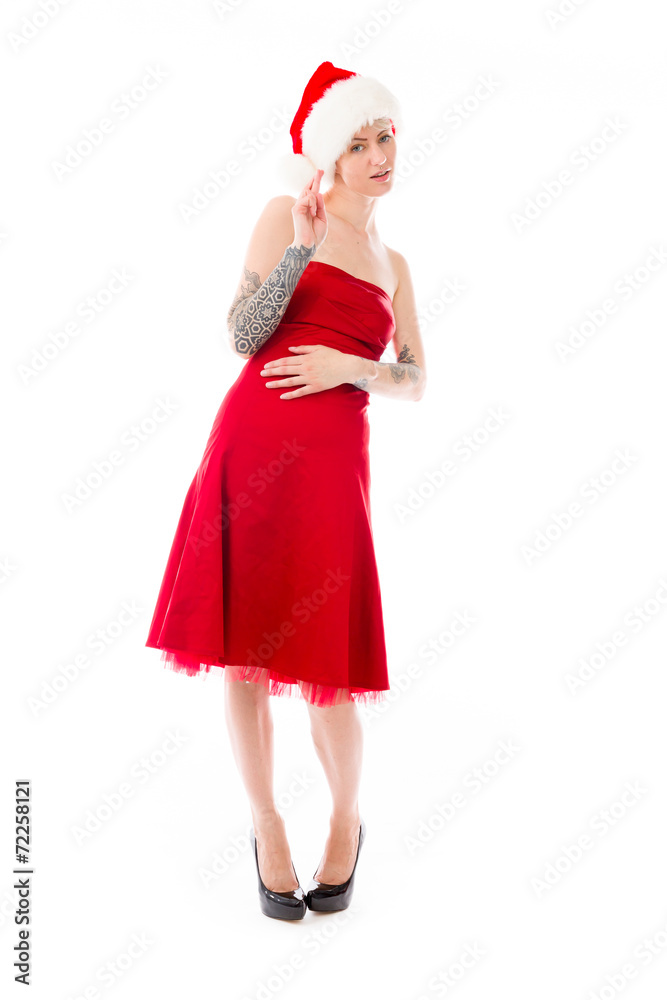 model isolated with fingers crossed for luck model isolated with fingers crossed for luck