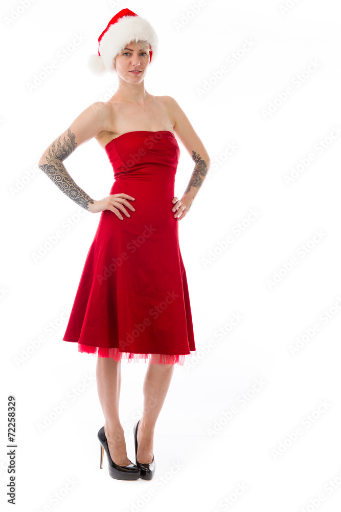 model isolated on plain background pround confident hands on hip model isolated on plain background pround confident hands on hip