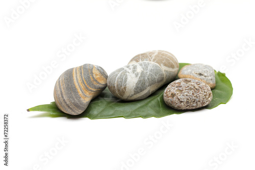 stones on the white background