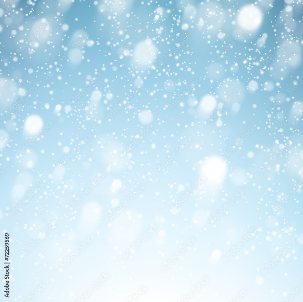 Fototapeta premium Christmas background with fallen snowflakes.