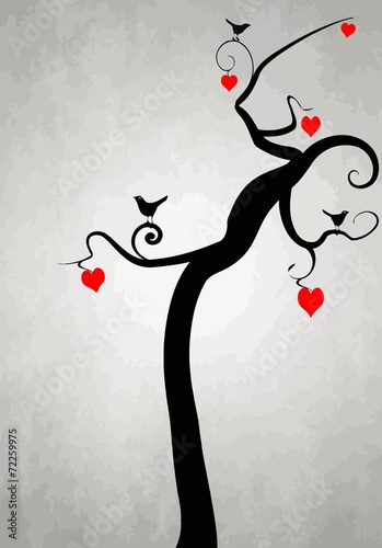 Tree with hearts