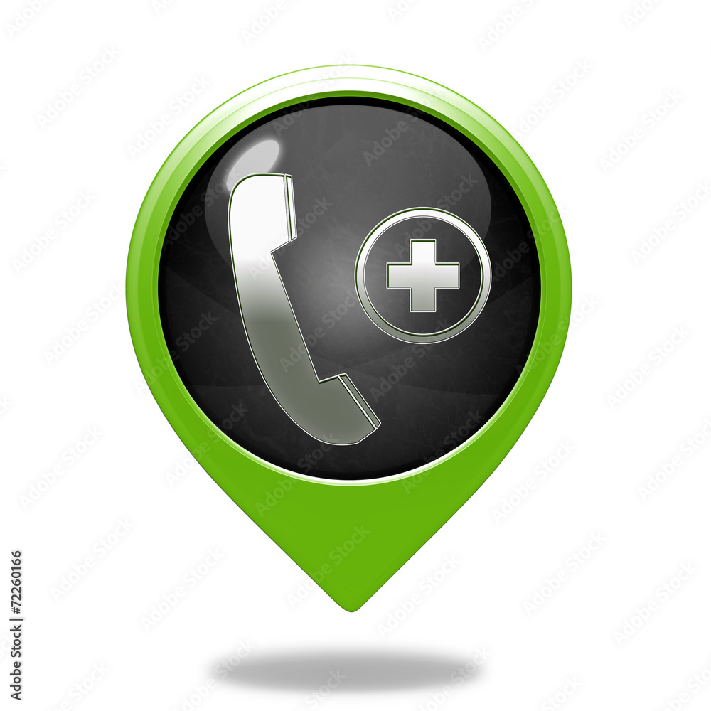 Emergency pointer icon on white background Emergency pointer icon on white background