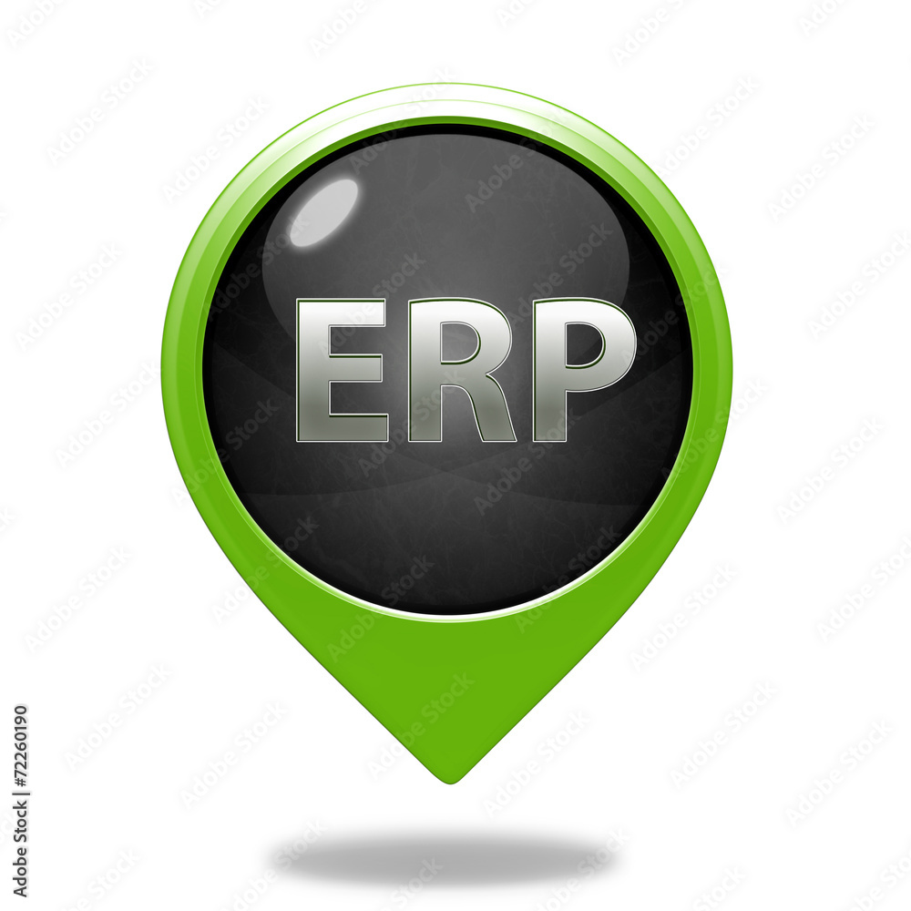 ERP pointer icon on white background ERP pointer icon on white background
